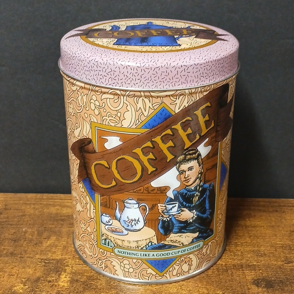Kitchen Coffee Tin 4.5x5.5" Cannister, "Nothing Like a Good Cup of Coffee"